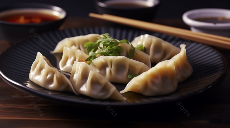 中餐面食美味的水煮饺子食物香菜点,高清,摄影图,摄影图片,图片大全,摄影图免费下载